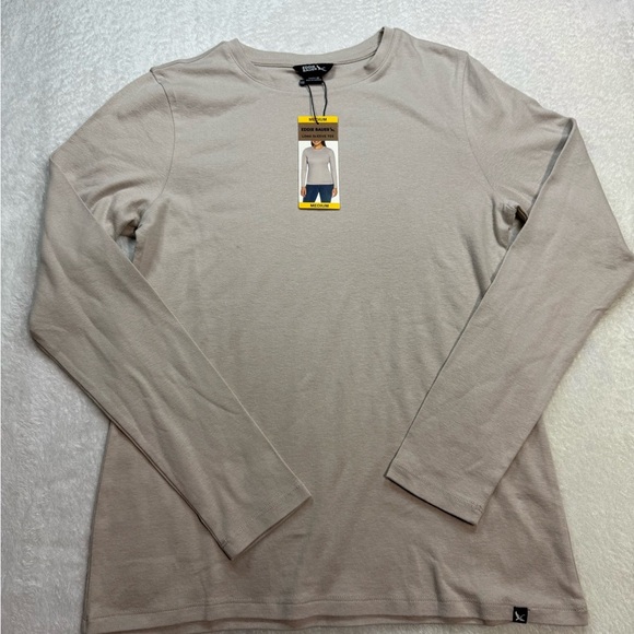 Eddie Bauer Tan Long Sleeve Tee Relaxed Fit - Picture 1 of 5